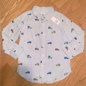 NWT Vehicle Designed Button-Down Collared Toddler Shirt